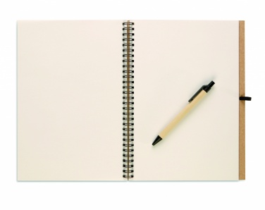 Logo trade promotional items picture of: Recycled notebook with pen